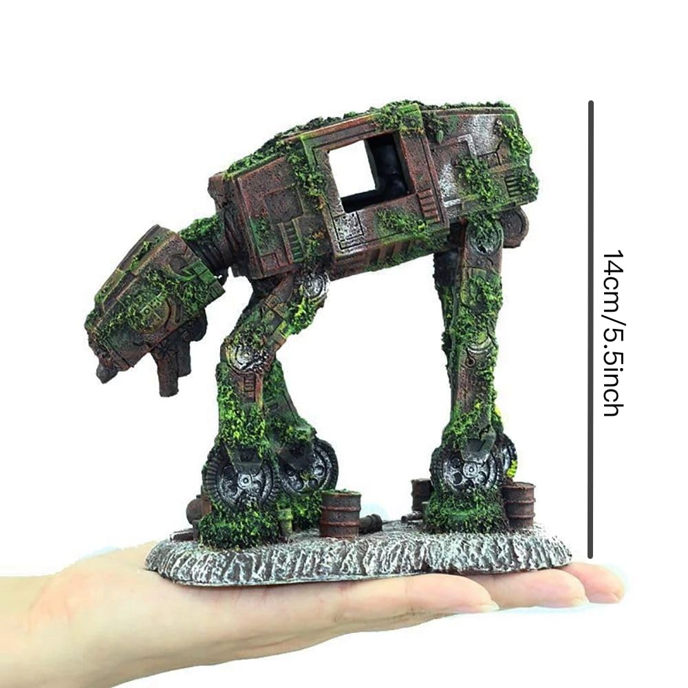 YZHZOM AT-AT Walker aquarium decor resin detail emphasizes durable, non-toxic construction.