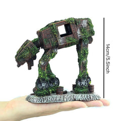 YZHZOM AT-AT Walker aquarium decor resin detail emphasizes durable, non-toxic construction.