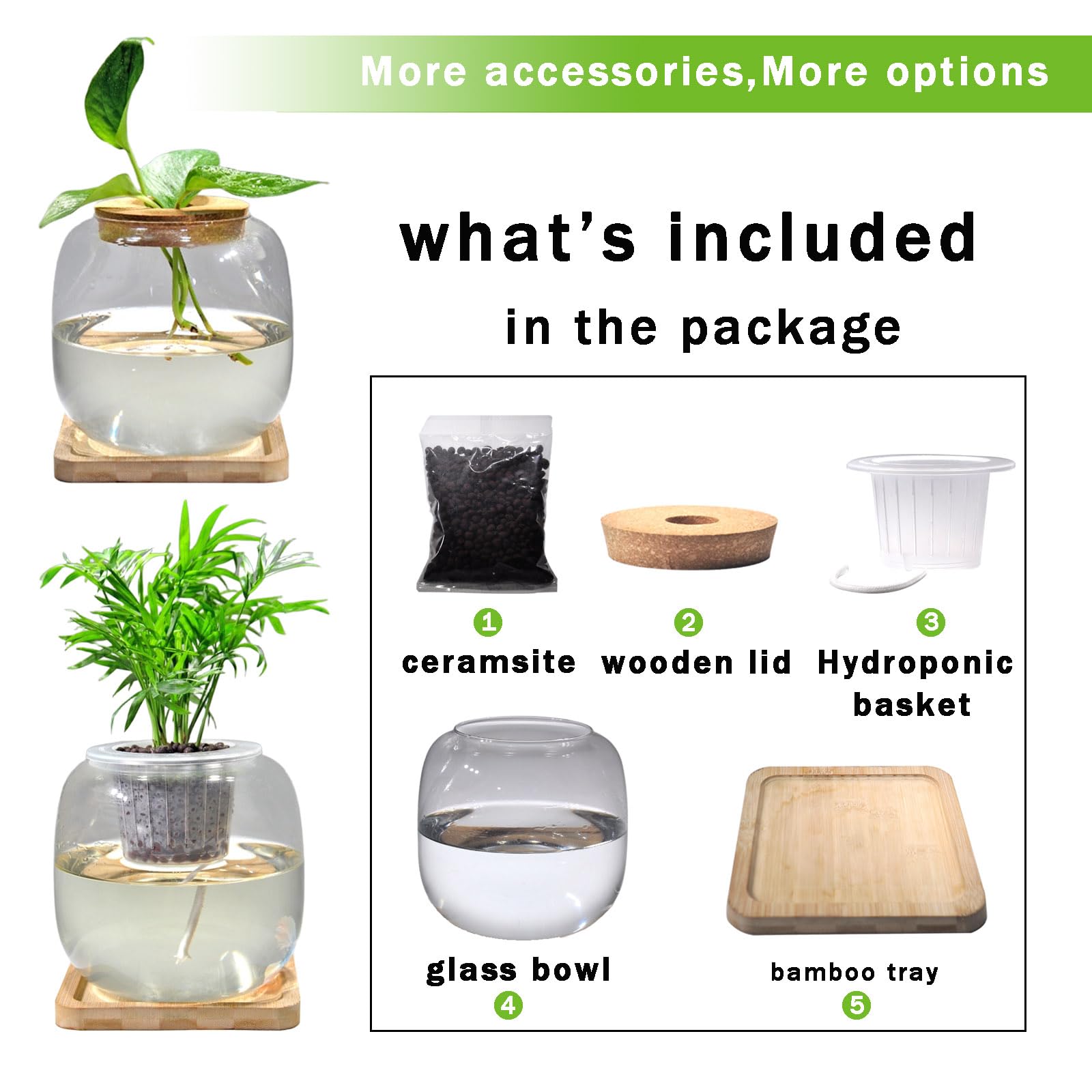 Zaborik bamboo stand side view highlights sturdy base for stable tabletop display and plant growth.