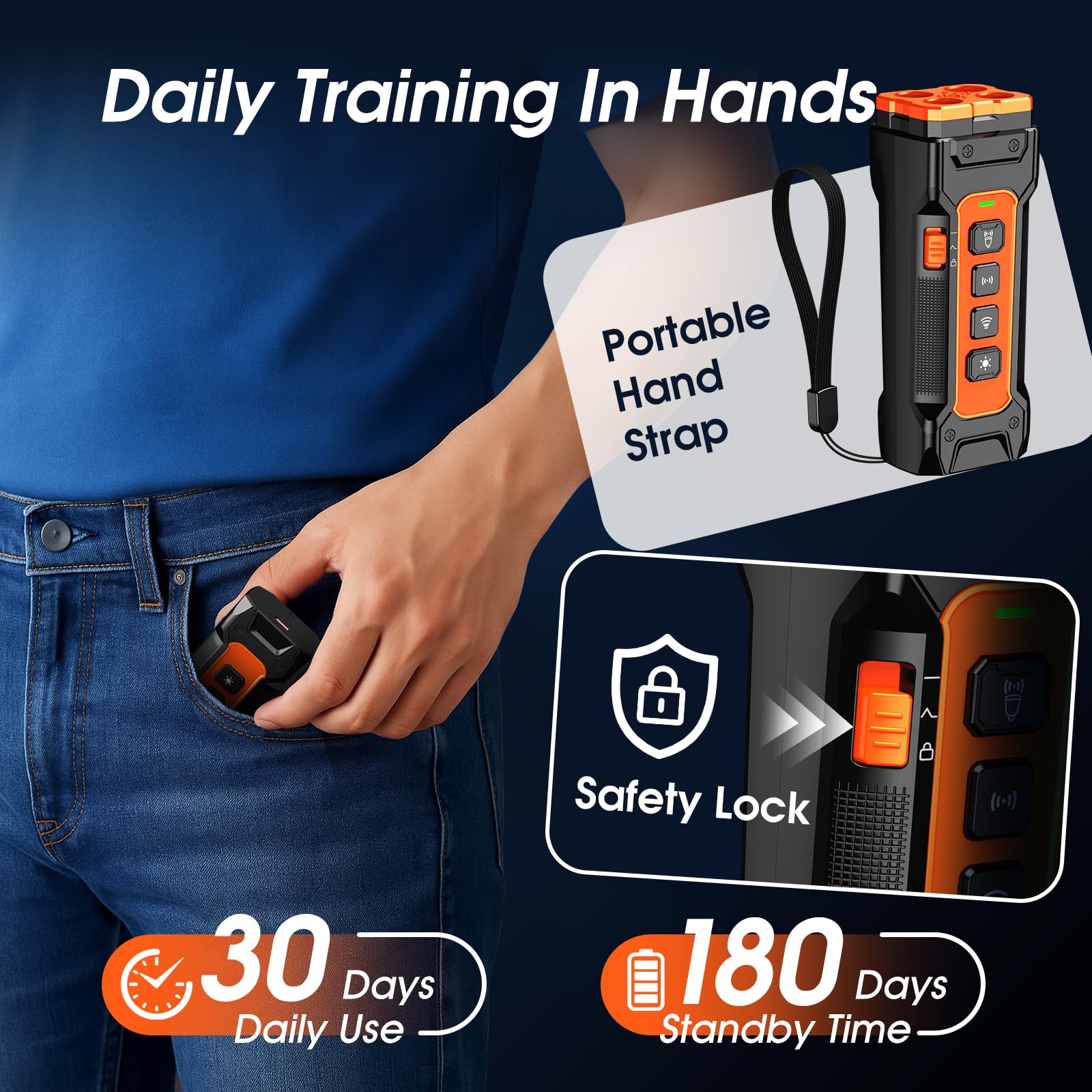 Zahawei bark deterrent safety lock prevents accidental activation during practice.