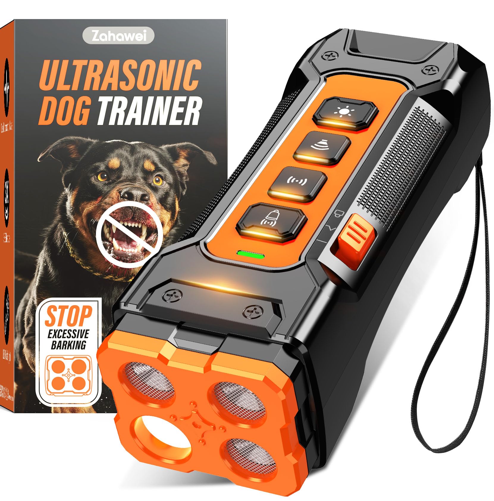 Zahawei ultrasonic bark deterrent with triple emitters for wider coverage and calmer outdoor moments.