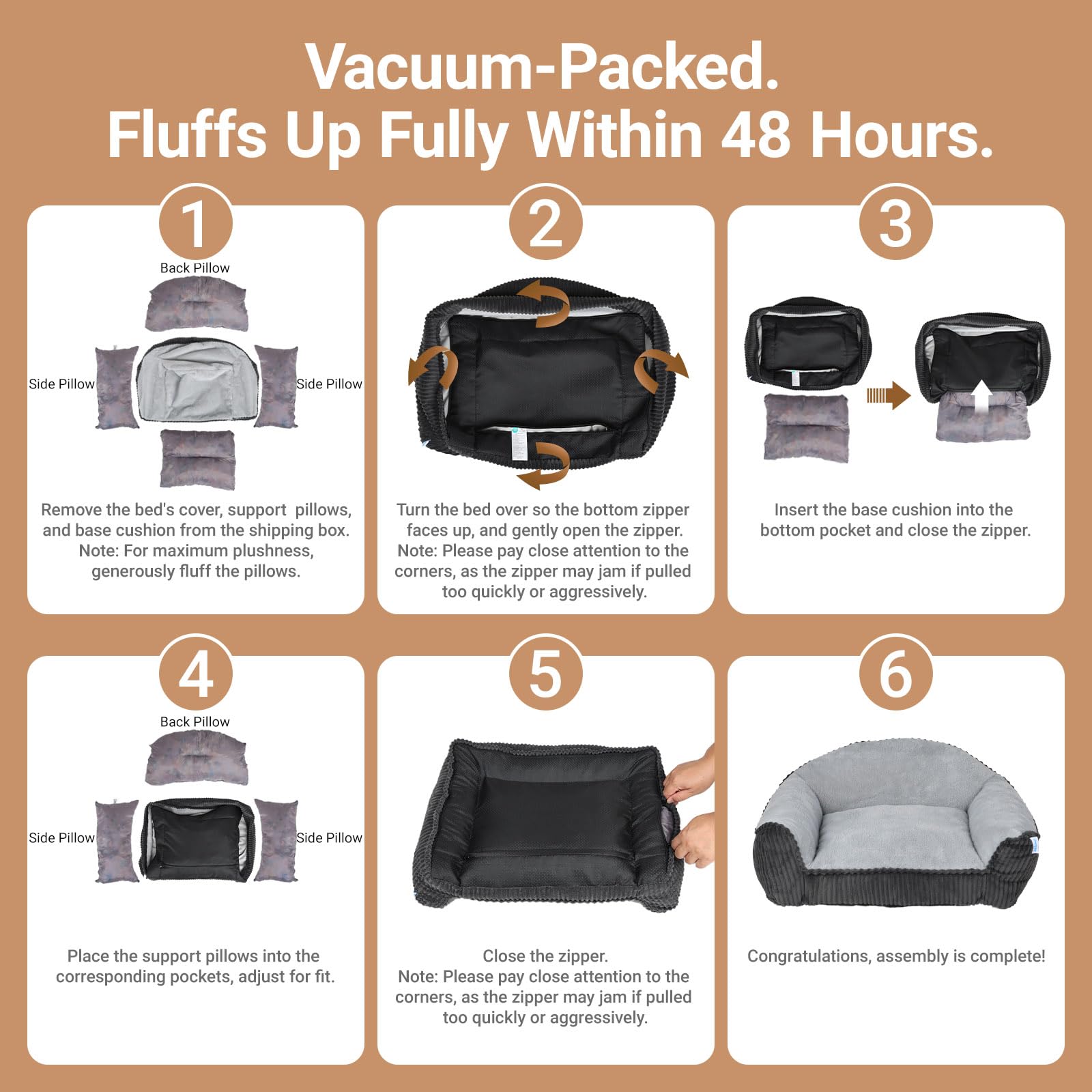 ZAKAPAWS cat couch lifestyle cozy corner provides a warm space for napping.