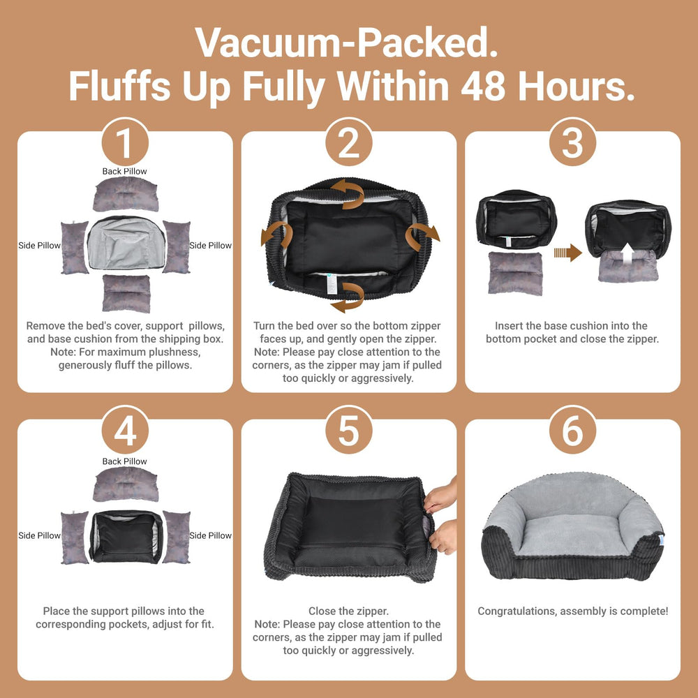 ZAKAPAWS cat couch lifestyle cozy corner provides a warm space for napping.