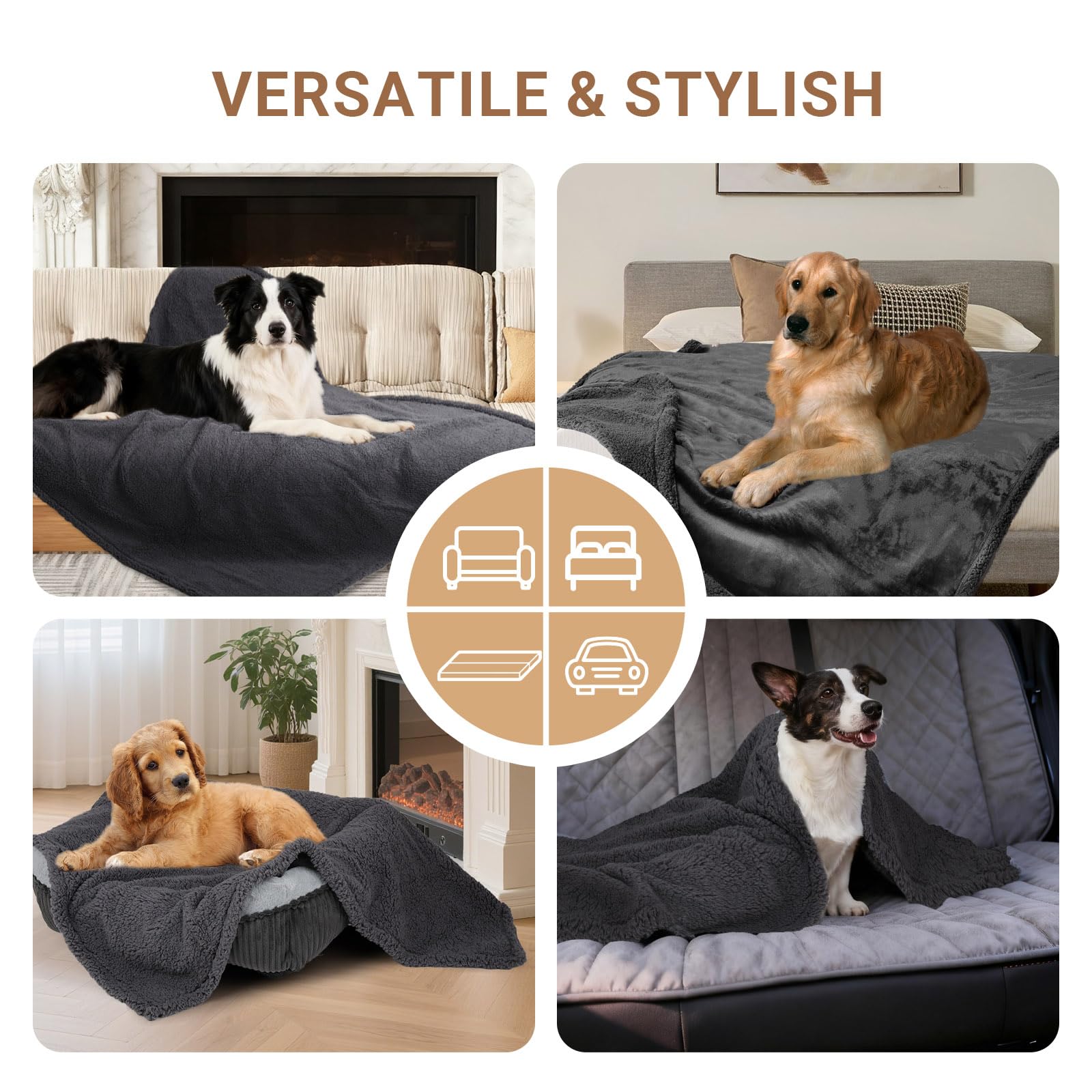 ZAKAPAWS medium 30x40 blanket fits many medium dogs and spaces.