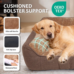 ZAKAPAWS waterproof lining protects the bed from spills for easy cleanup.