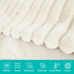 ZAKAPAWS stripe faux fur interior with mink plush exterior provides cozy versatility.