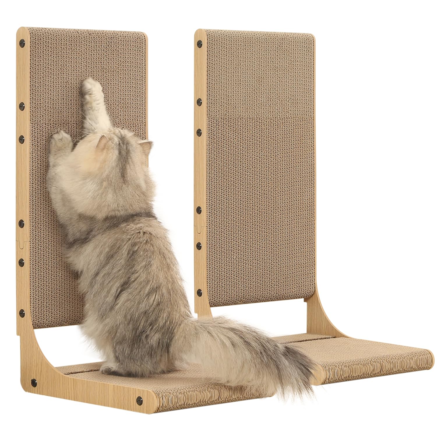 Zakkart 2-pack cat scratching board mounted on wall for durable furniture protection.
