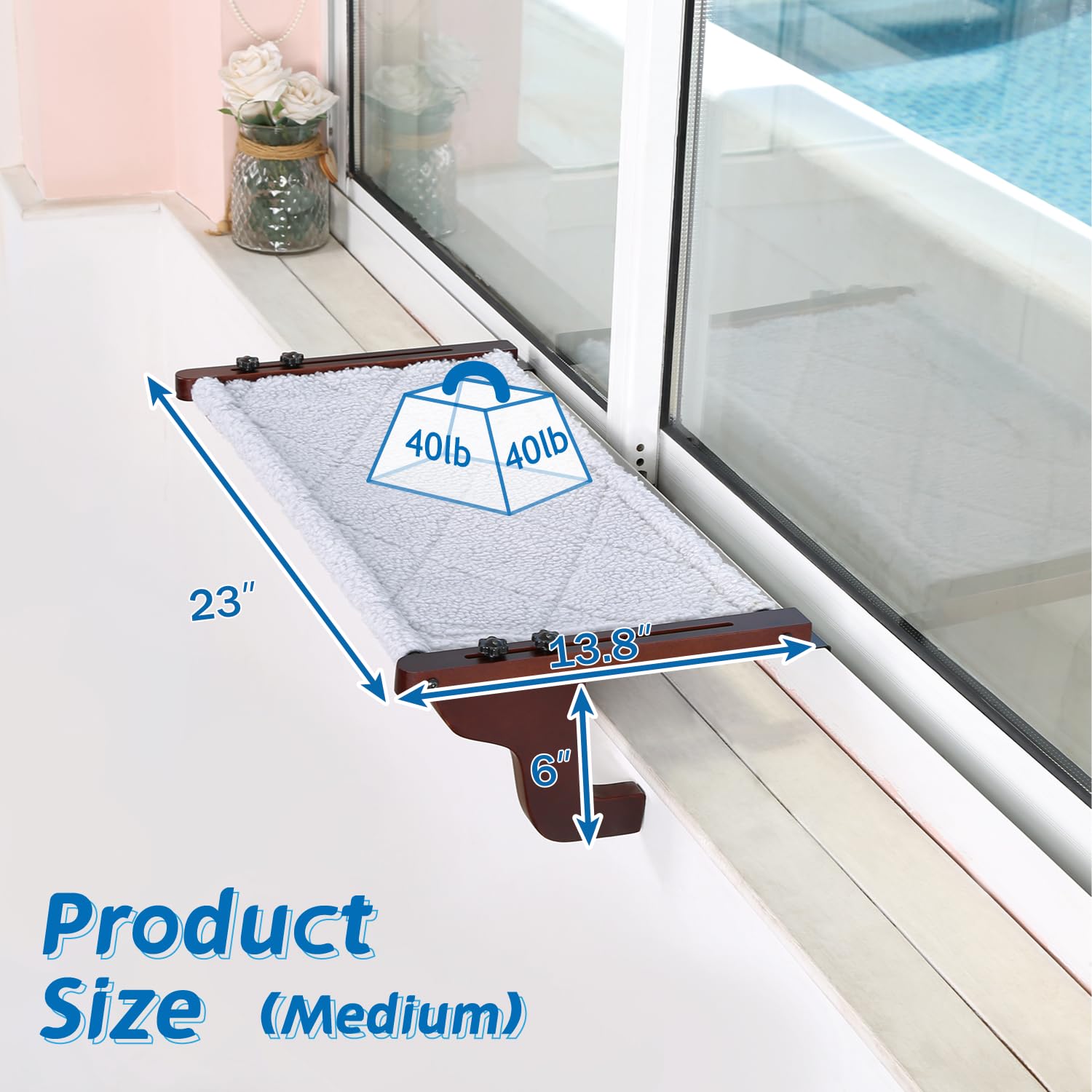 Zakkart cat perch supports up to 40 lbs for large cats and kittens