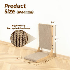 Zakkart large scratcher showing dimensions 25-6x14-6x11-8 for larger rooms