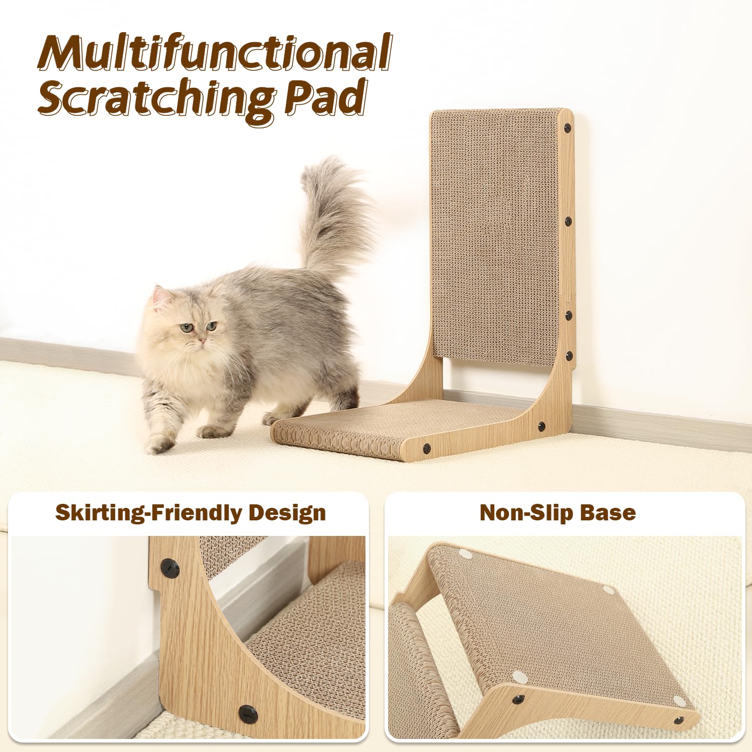 Zakkart medium scratcher measuring 19-7x15-4x10-8 fits midsize spaces