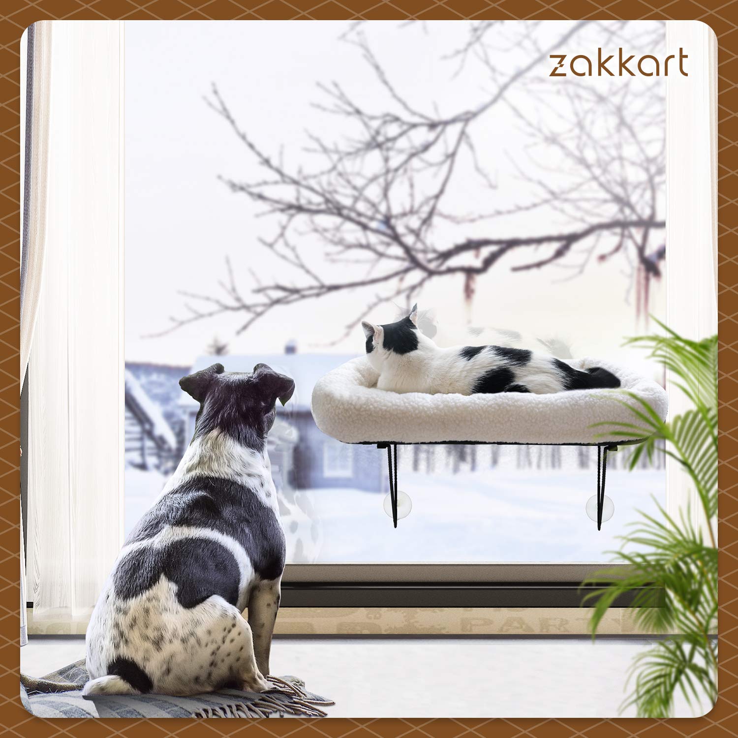 Zakkart cat window perch overview presents all in one sunbathing and observing perch.
