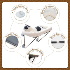 Zakkart cat window perch stable-frame showcases wobble-free design for confident jumps.