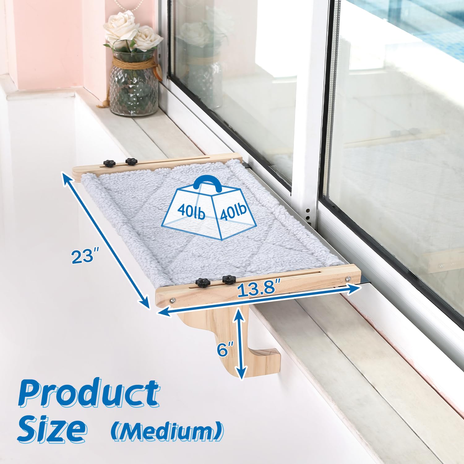 Zakkart Easy Seat Cat Perch supports up to 40 lbs, stable for bigger cats