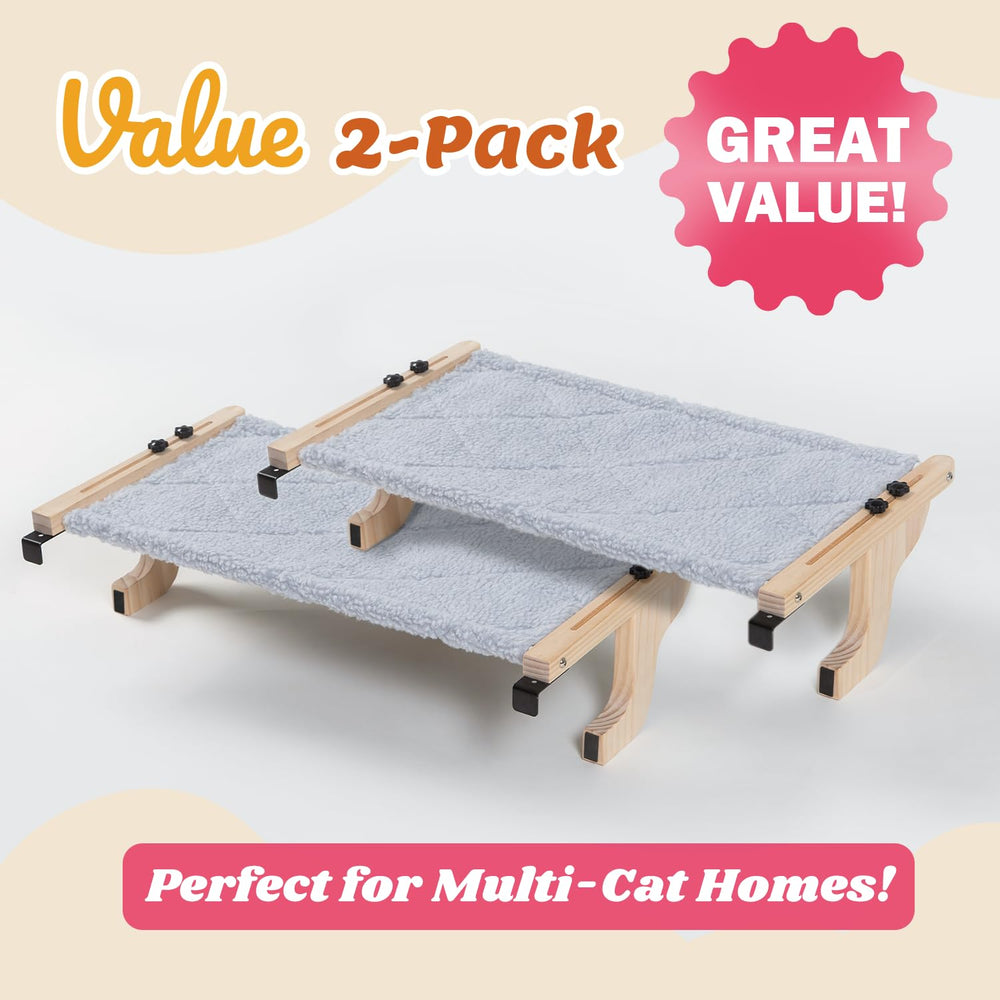 Zakkart Easy Seat Cat Perch gray Sherpa bed offers cozy resting for large cats