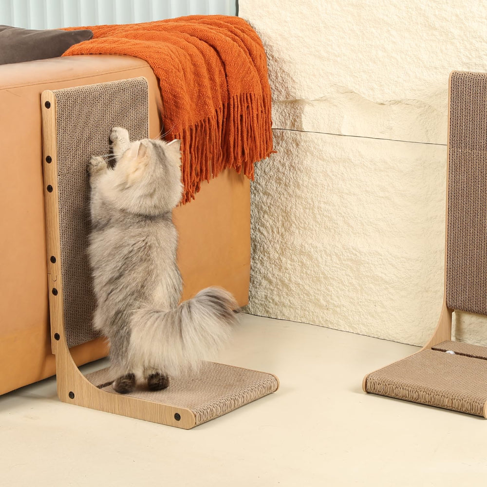Zakkart indoor-cat use in living room corner with cat pawing.