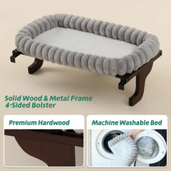 Zakkart SnugCloud bed detail emphasizes plush faux fur and spacious rest area.