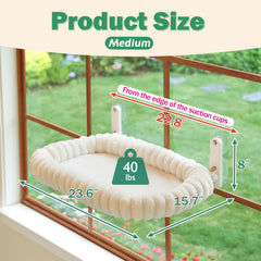 Zakkart SnugCloud heavy-duty metal frame keeps large cats stable during sunbathing.