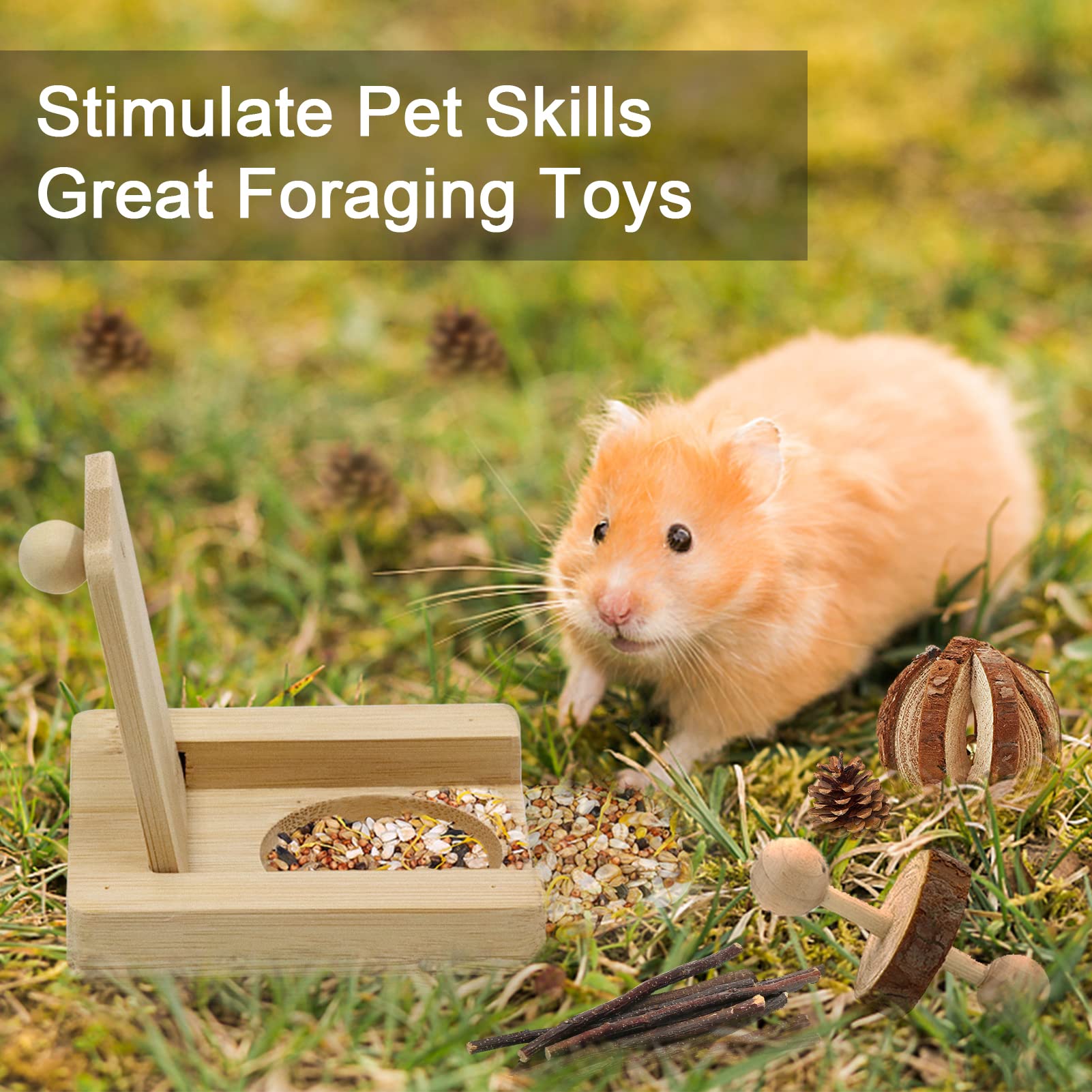 ZALALOVA foraging toy in three sizes for different small pets.