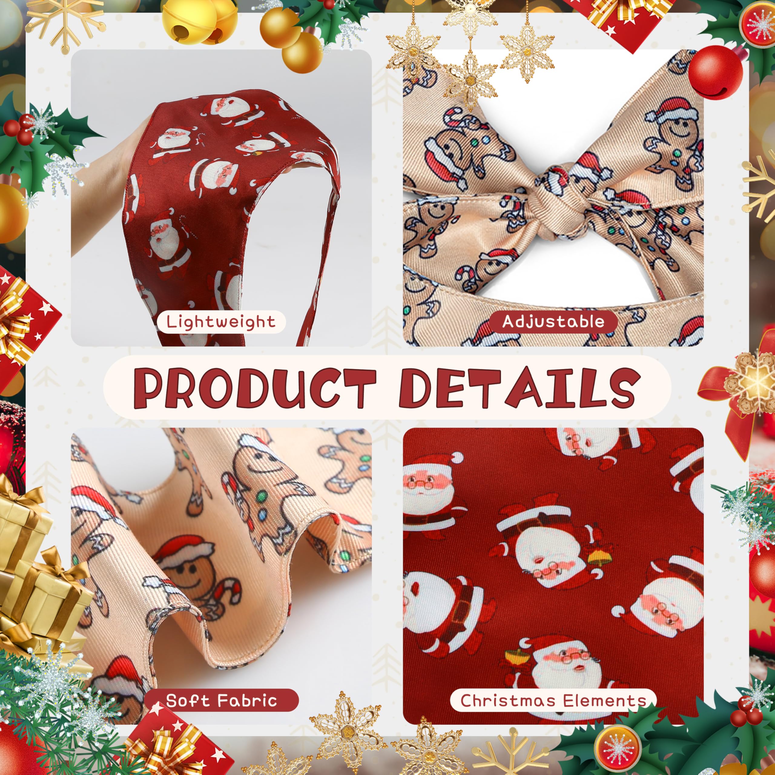 ZALBYUY dog bandana ideal for family gatherings and holiday photos
