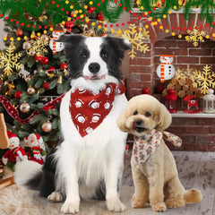 ZALBYUY dog bandana gingerbread-man design for cute holiday styling