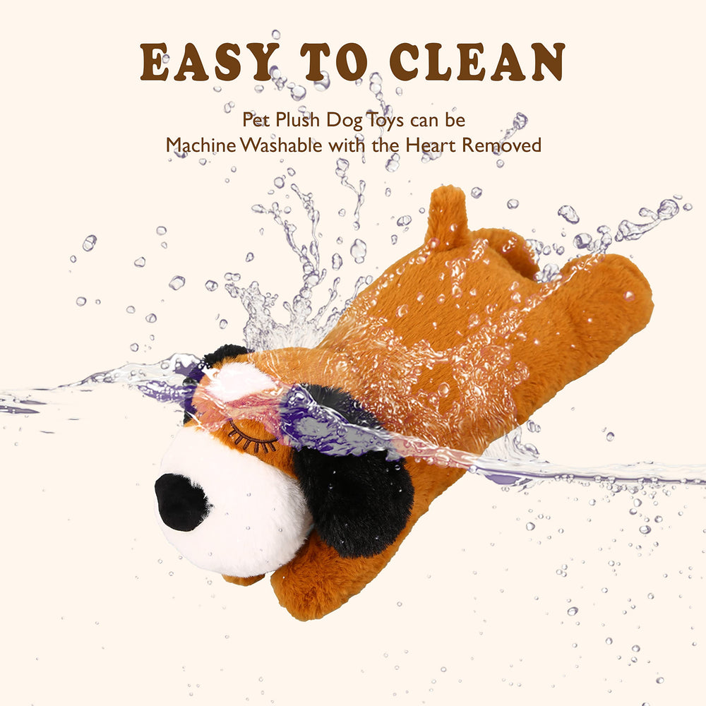 ZALBYUY Heartbeat Puppy Toy is machine washable after removing the heart