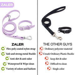 ZALER collar y guía fáciles de limpiar, listos para cualquier aventura.