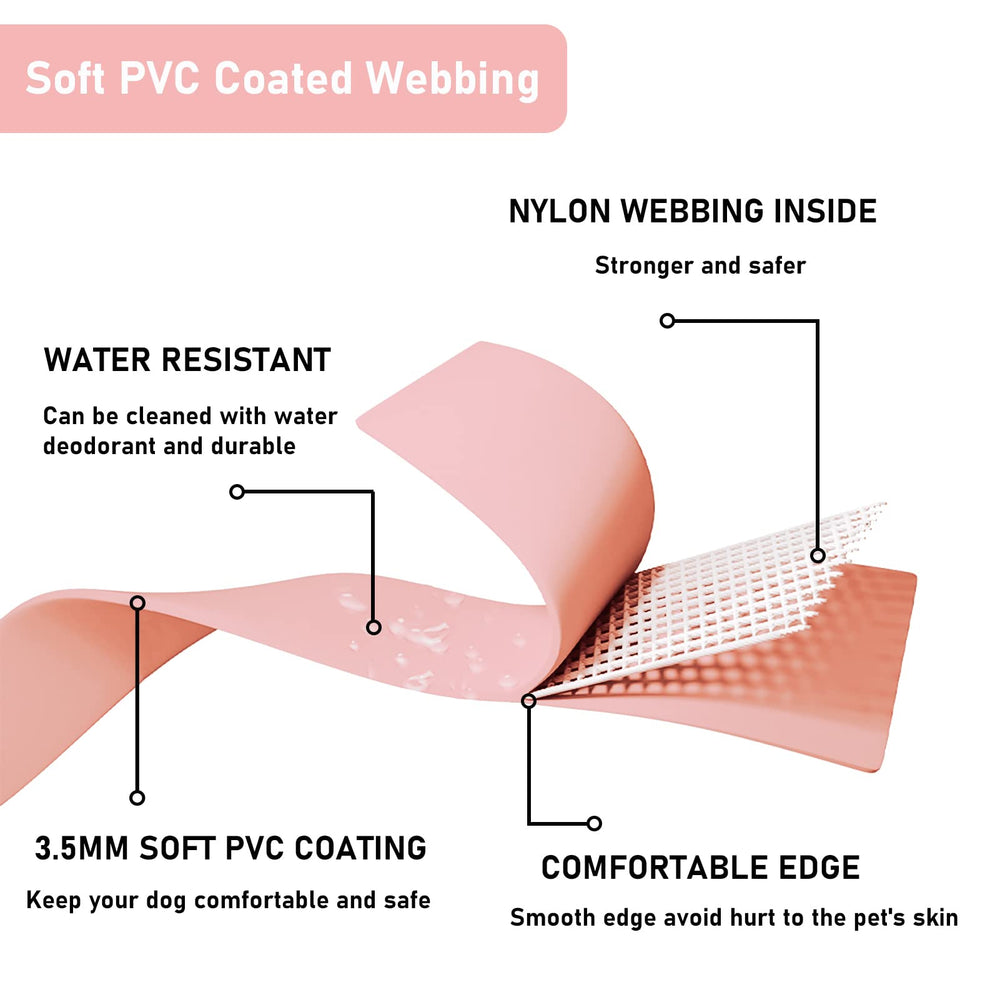 ZALER dog leash waterproof nylon core shown during wet-walk to prevent soggy mess.