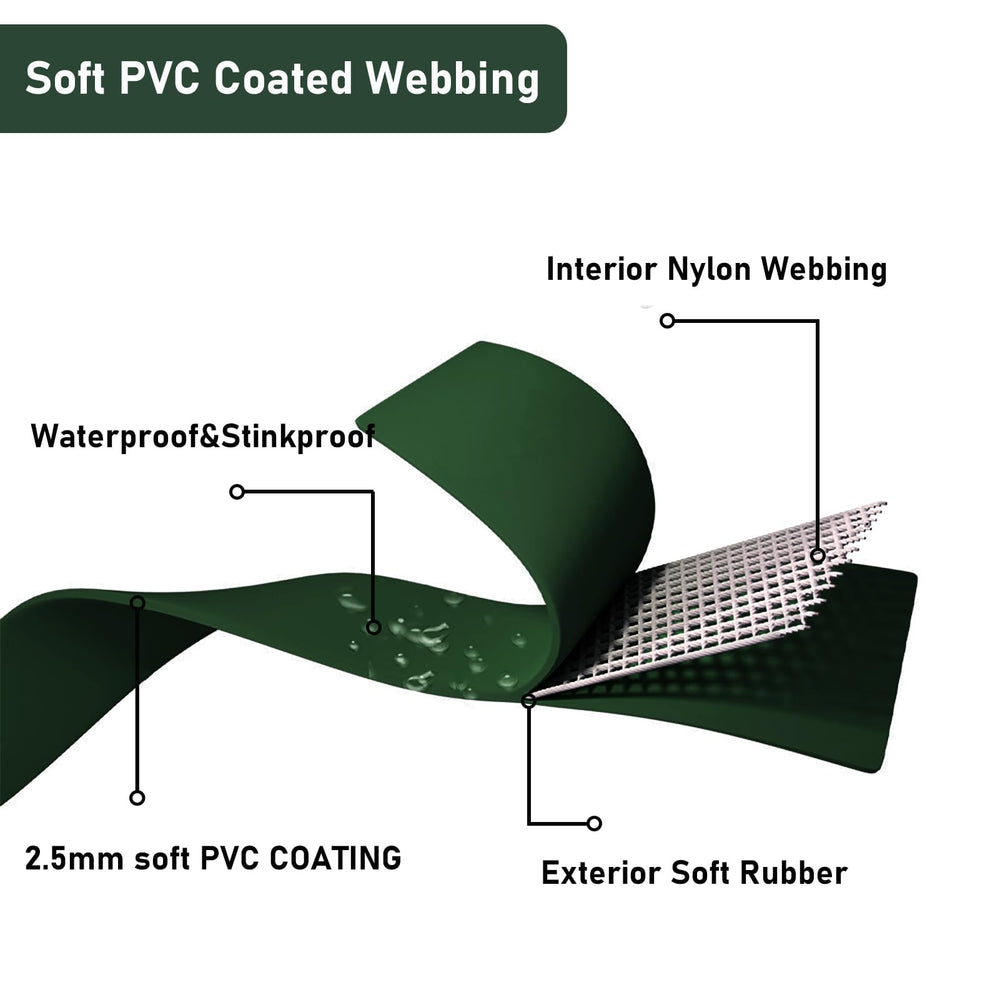 ZALER PVC-coated dog leash stays clean and dry after outdoor sessions.