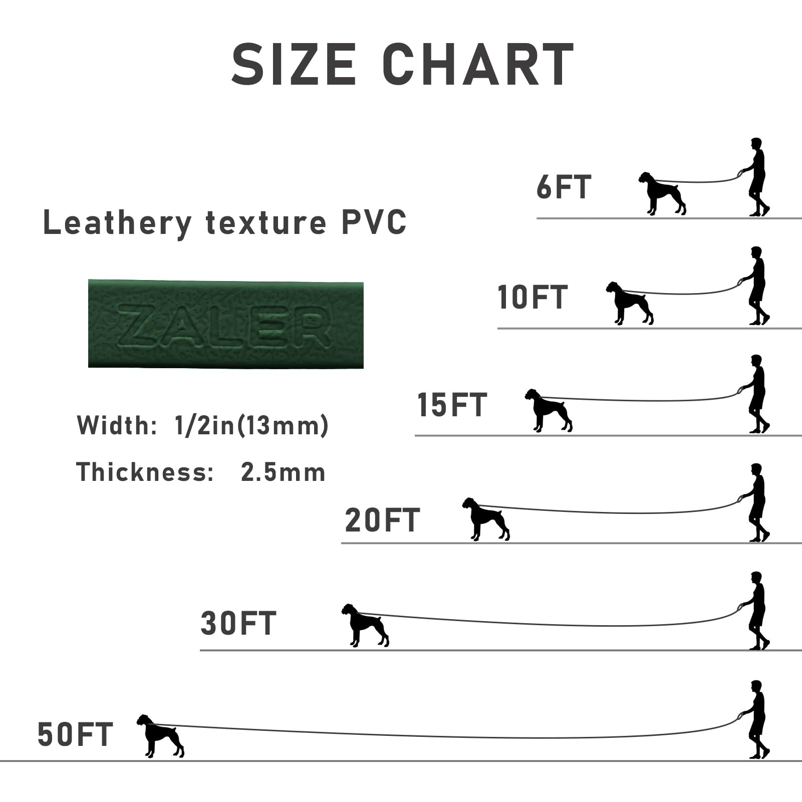 ZALER reinforced nylon-core leash delivers durability for active dogs.