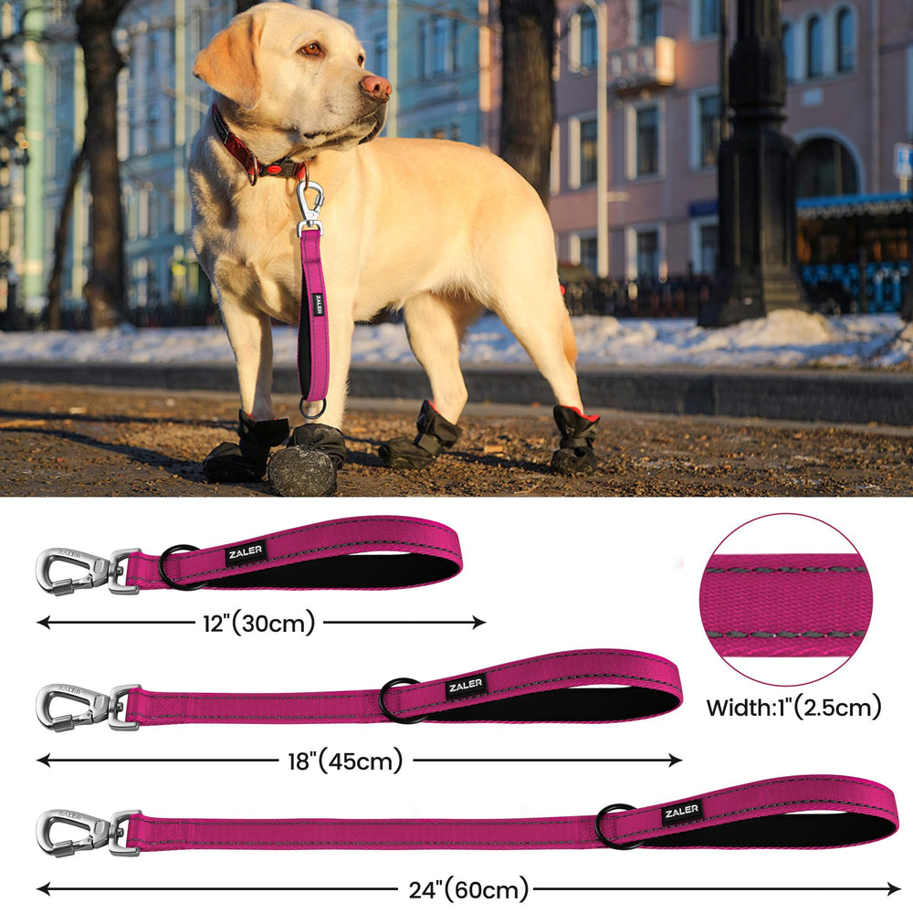 ZALER leash with neoprene padded handle provides comfortable grip during long walks.