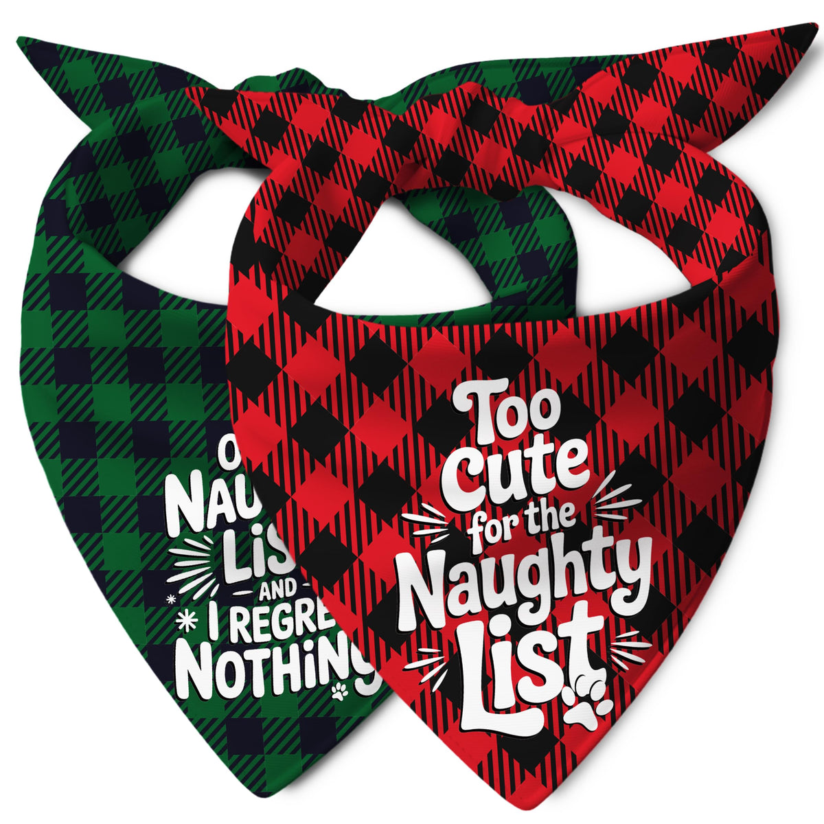 ZamouK Christmas dog bandanas green and red pack for festive photos