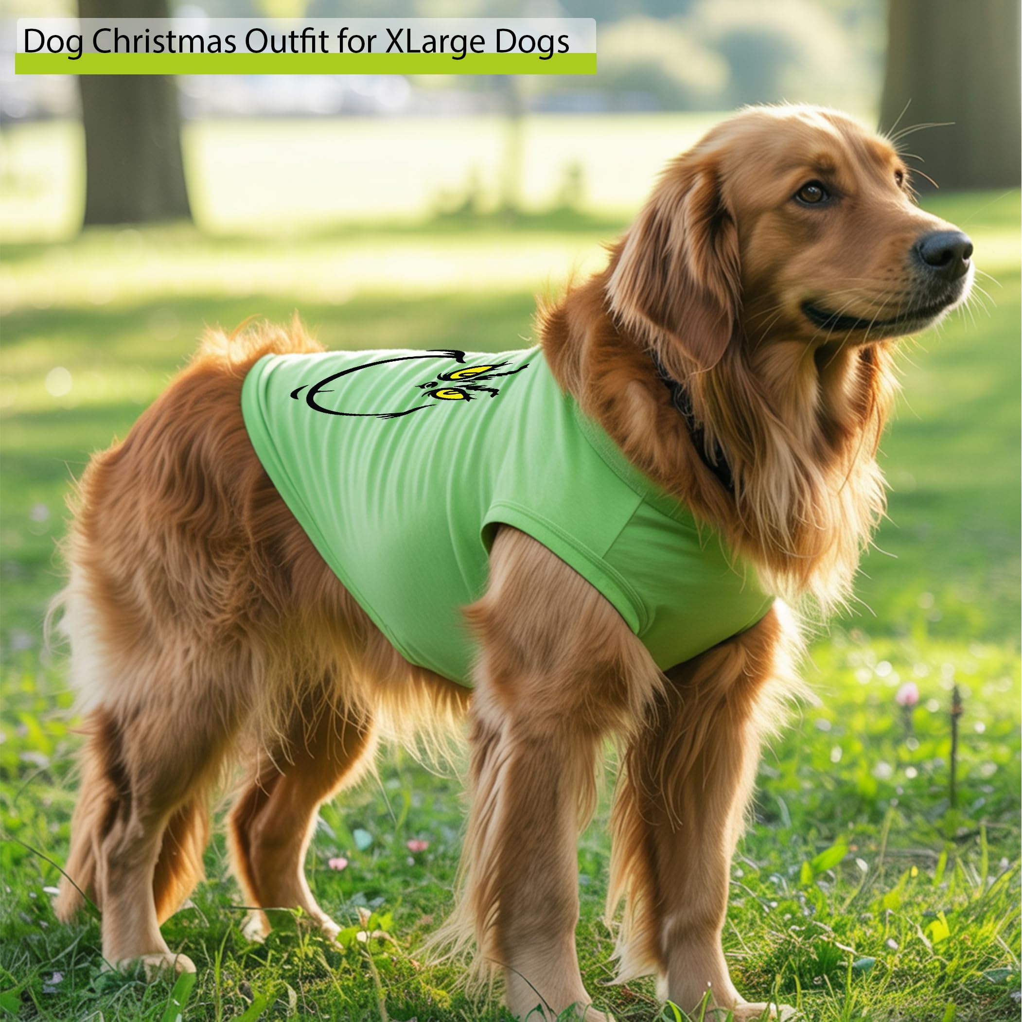 ZamouK Dog Christmas Outfit XL back view highlights secure fit