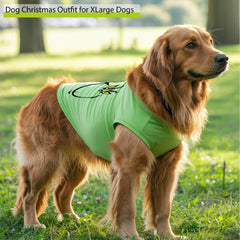 ZamouK Dog Christmas Outfit XL back view highlights secure fit