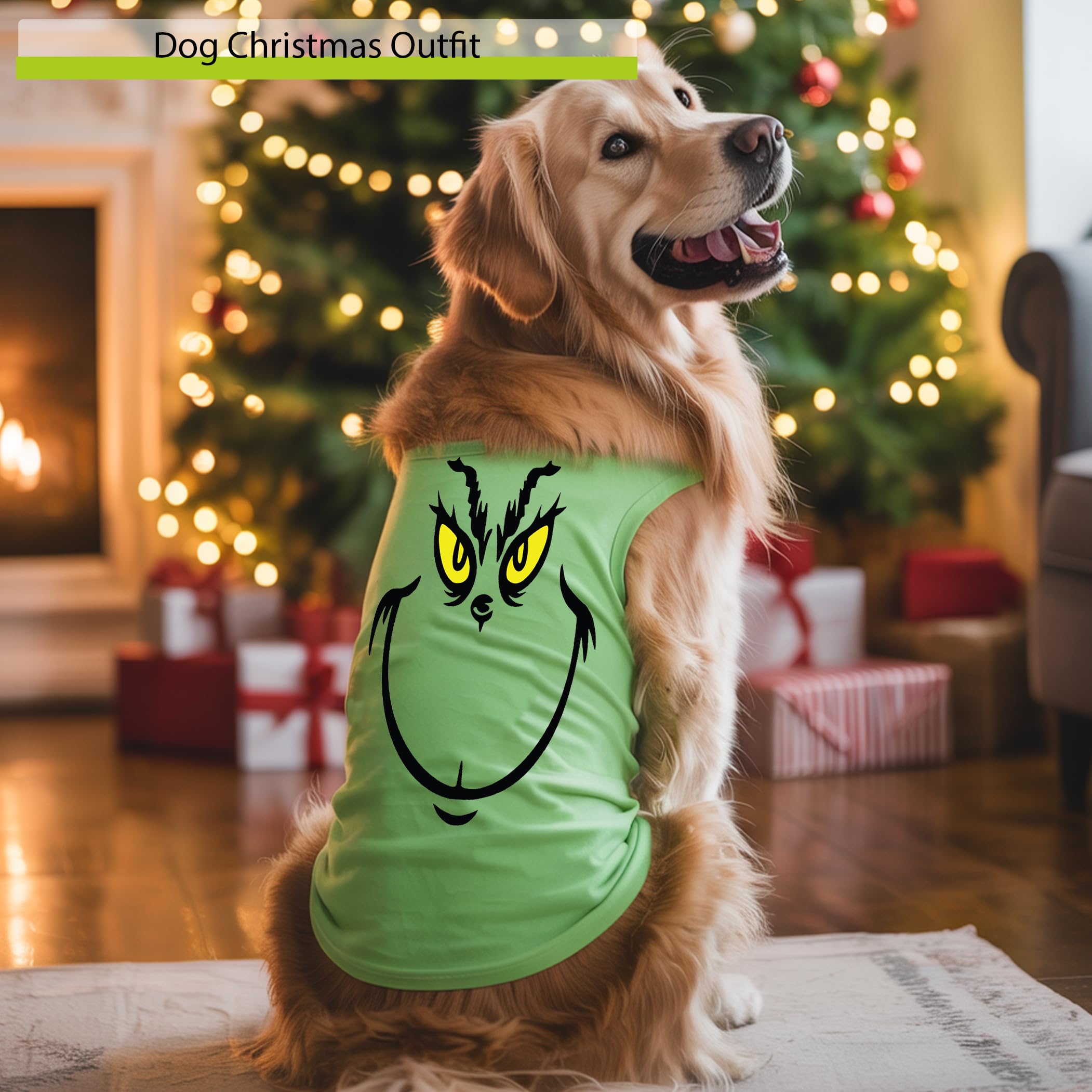 ZamouK Dog Christmas Outfit XL holiday-print detail for photos