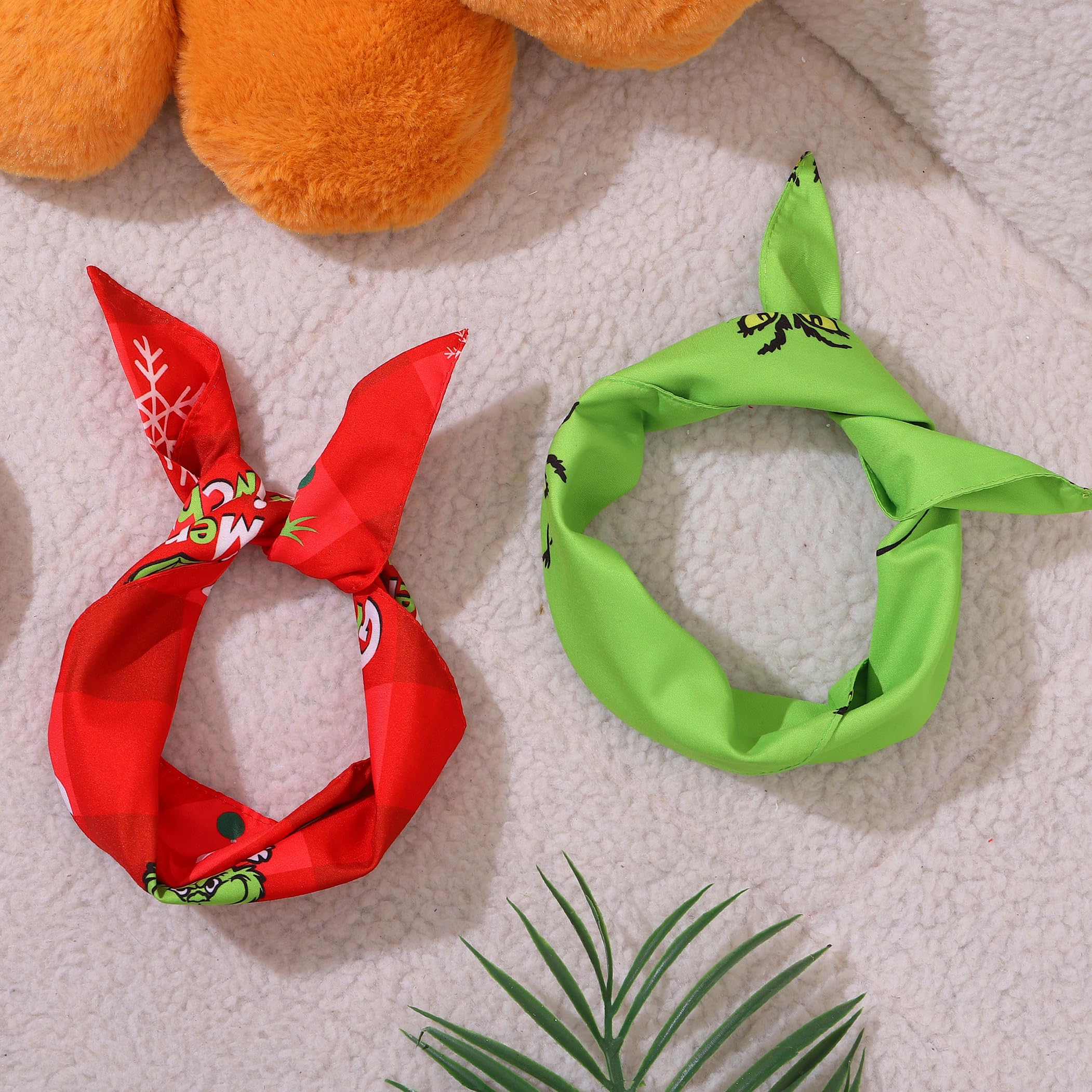 ZamouK two-pack dog bandanas for rotating holiday looks