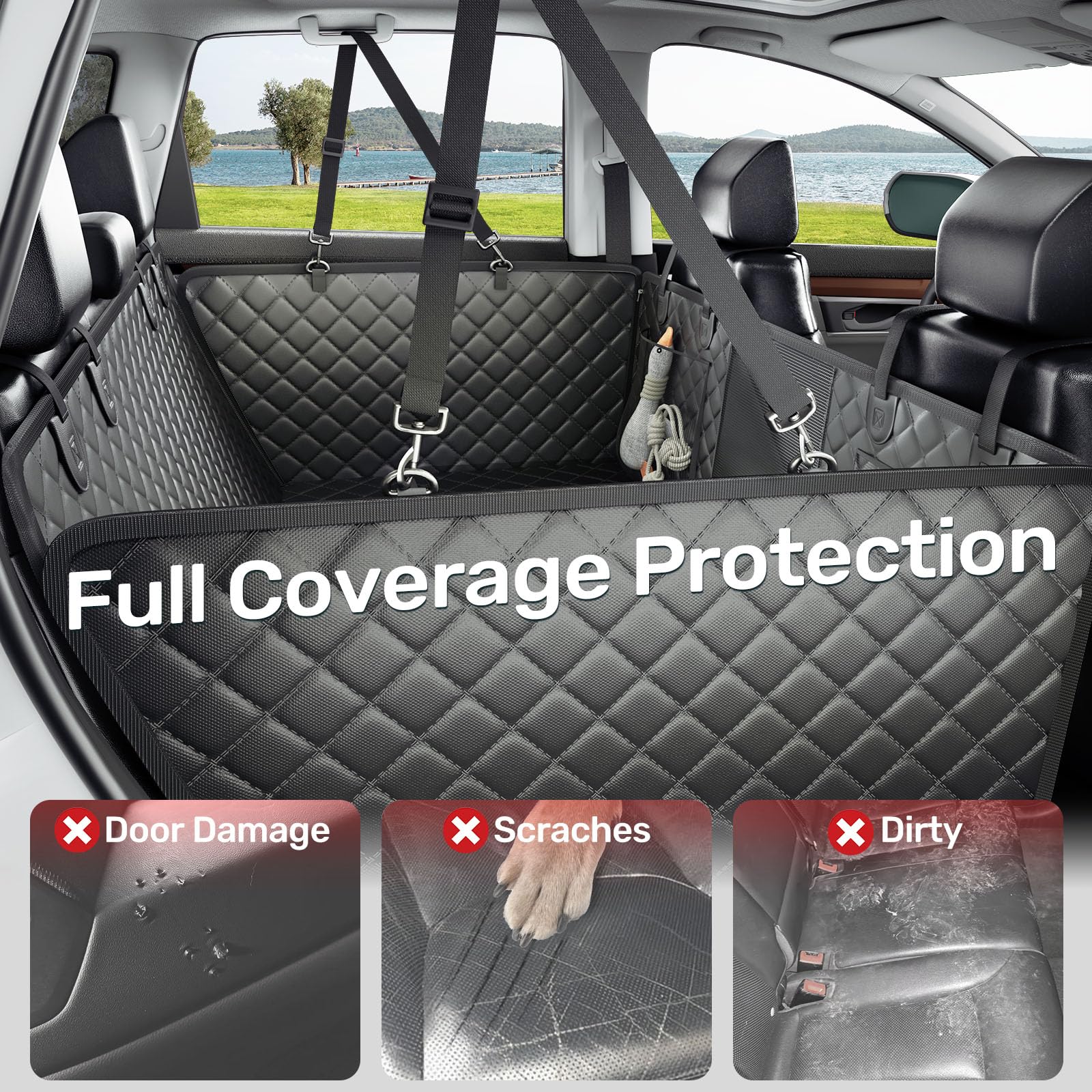 Zanch cover offers safety belt openings for secure travel