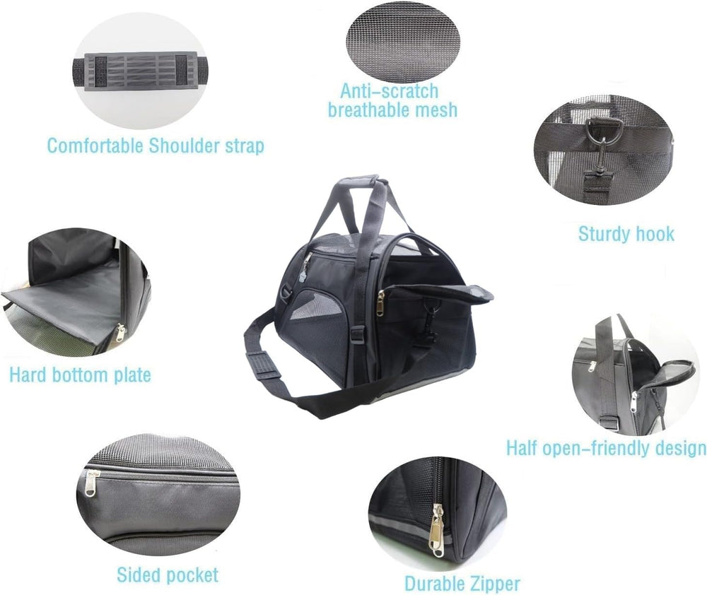 ZaneSun cat carrier folded compactly for easy storage and travel.