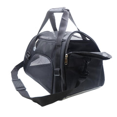 ZaneSun cat carrier open view shows breathable interior for comfortable travel.