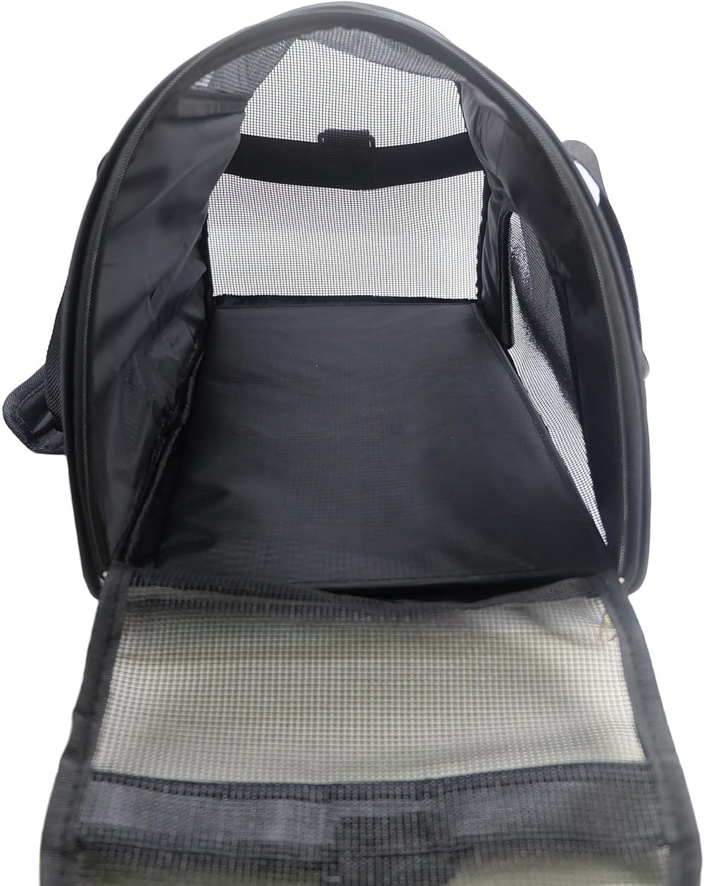 ZaneSun cat carrier size specs illustrate 17.7 in L x 9.5 in W x 11.8 in H.