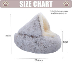 ZaneSun cat cave bed interior shows hooded space for comfort.