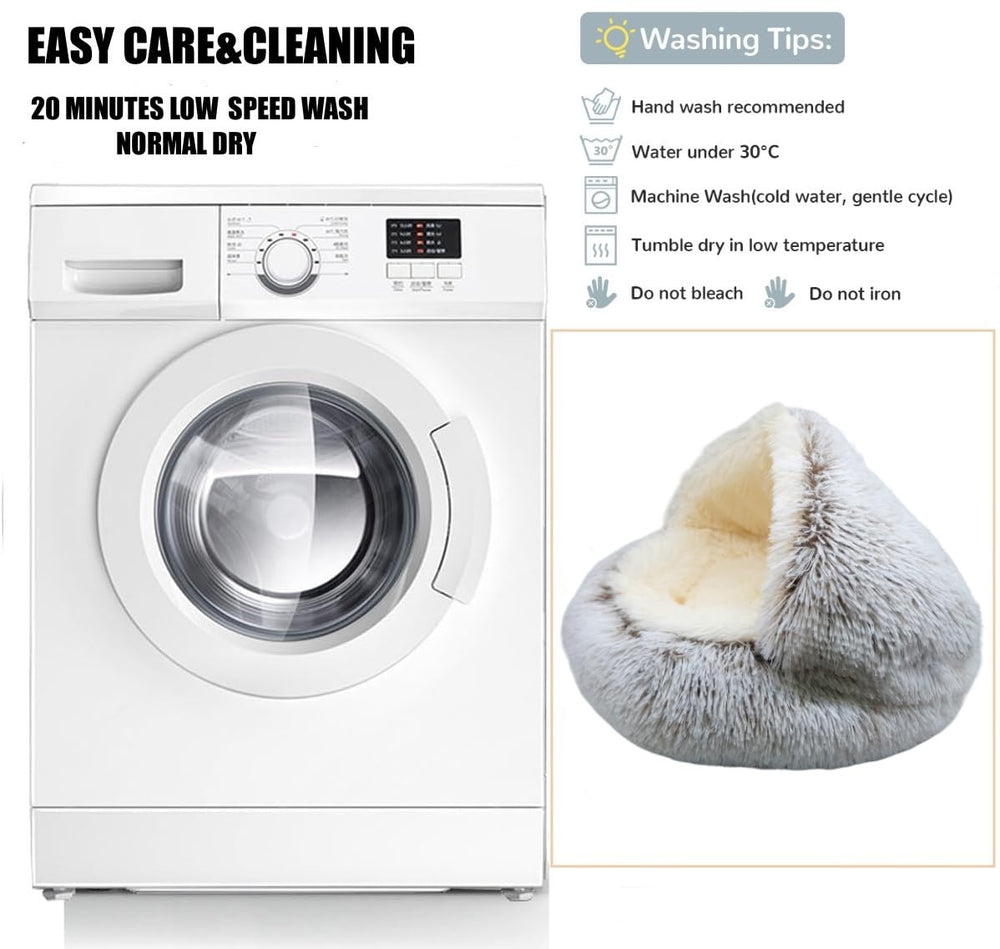 ZaneSun machine-washable hooded cover shown, easy cleaning for a fresh bed.