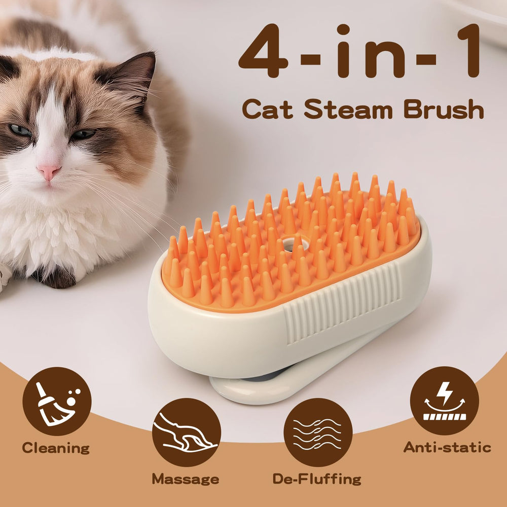 Zanthoxa 4-in-1 Pet Brush cleans fur with fine mist for easier detangling.