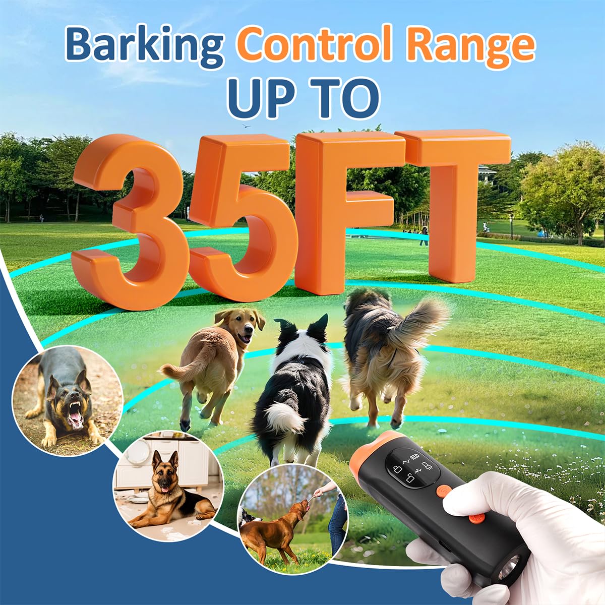 Zanthoxa bark deterrent device ultrasonic emitter delivers wide coverage for effective area control.