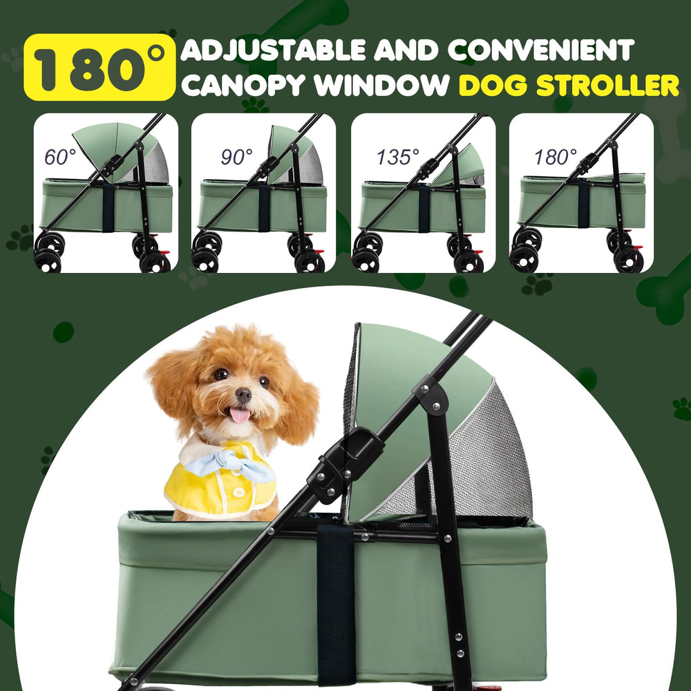 Zanthoxa pet stroller interior cabin roomy space for small dogs or cats with breathable mesh.