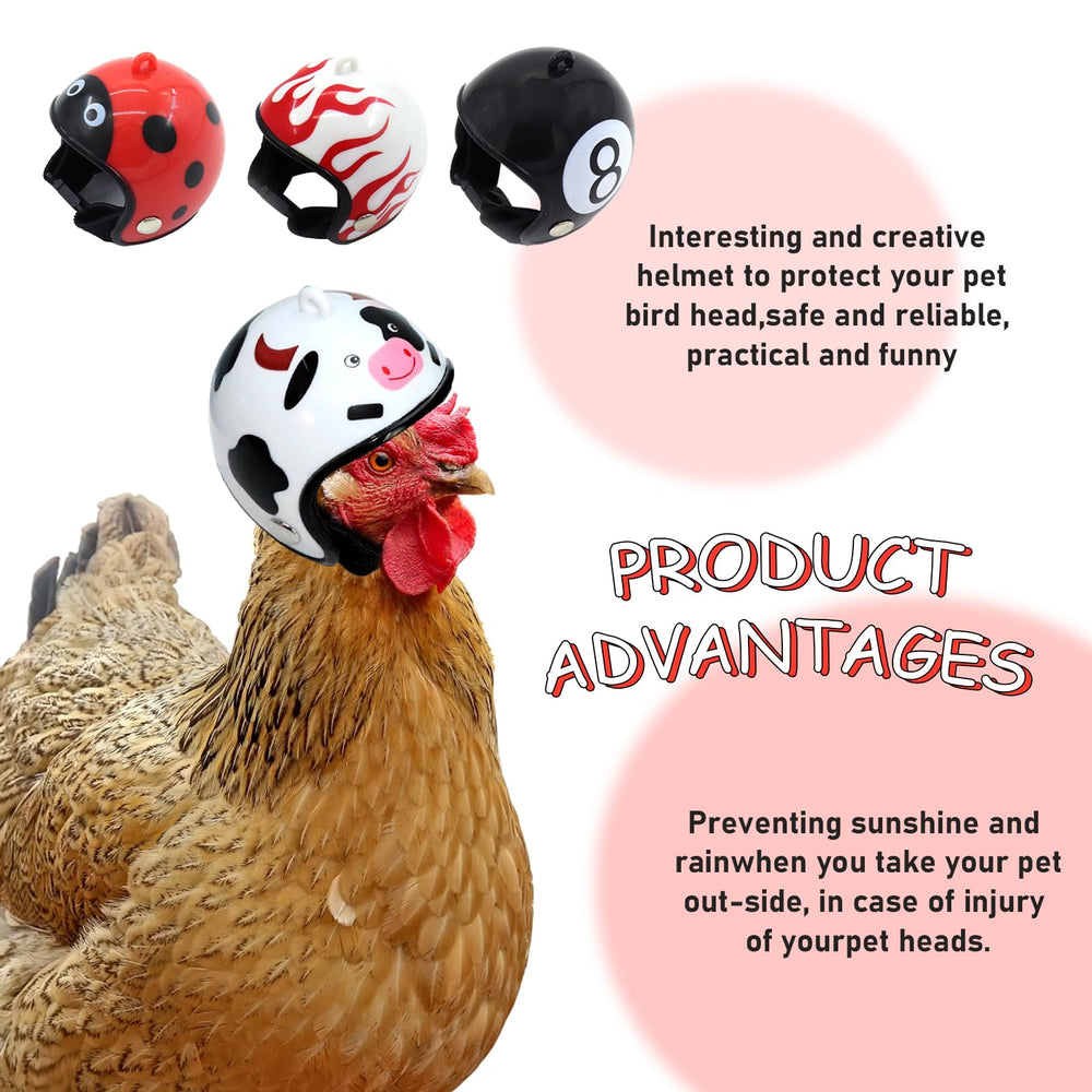 Zaruatu chicken helmet cute-design adds charm for parties and pet showcases