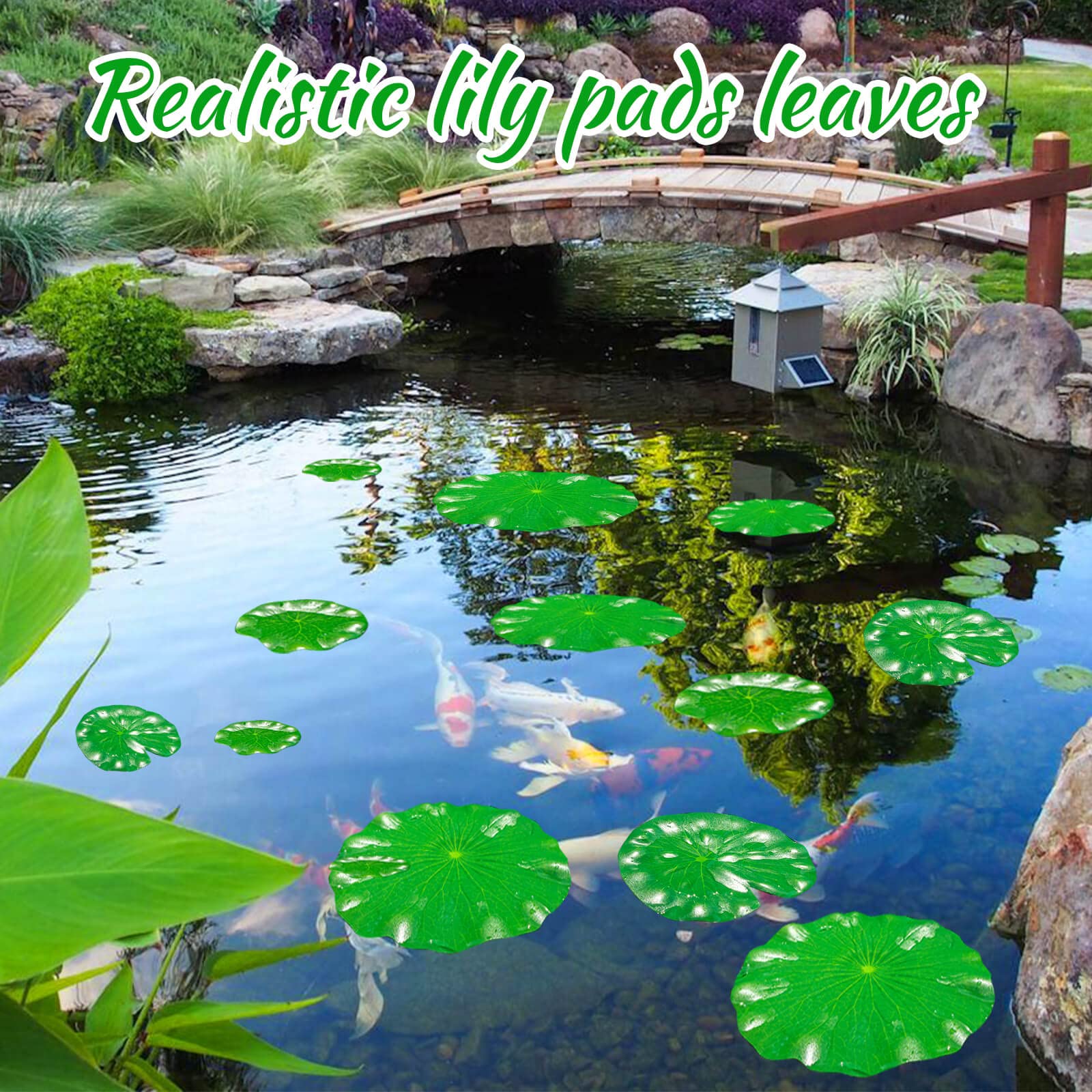ZAUGONTW floating lily pads on water show easy setup and vibrant color.