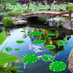 ZAUGONTW floating lily pads on water show easy setup and vibrant color.