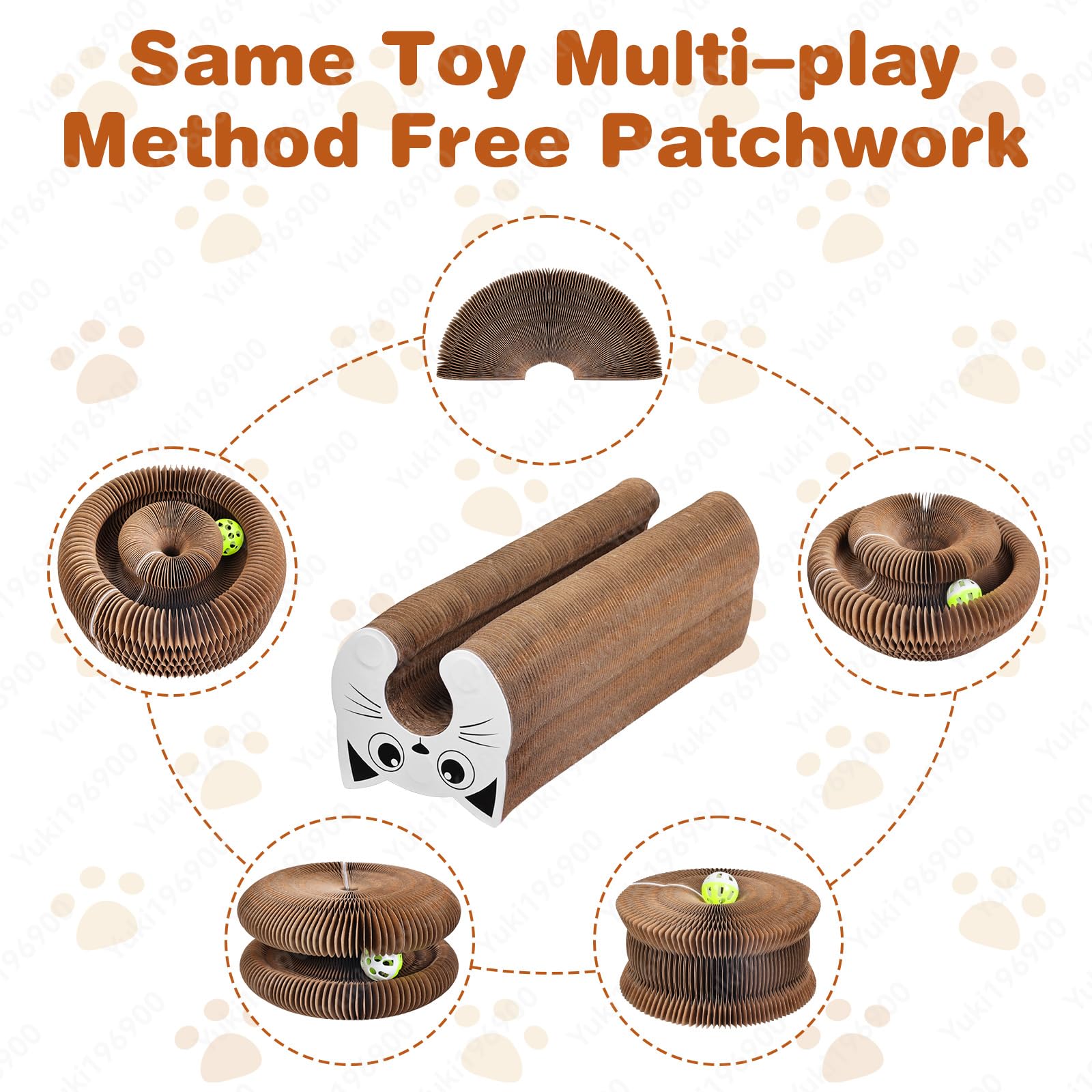 ZAULEY Cat Toy constructed from durable corrugated paper with magnets for safe, long-lasting play