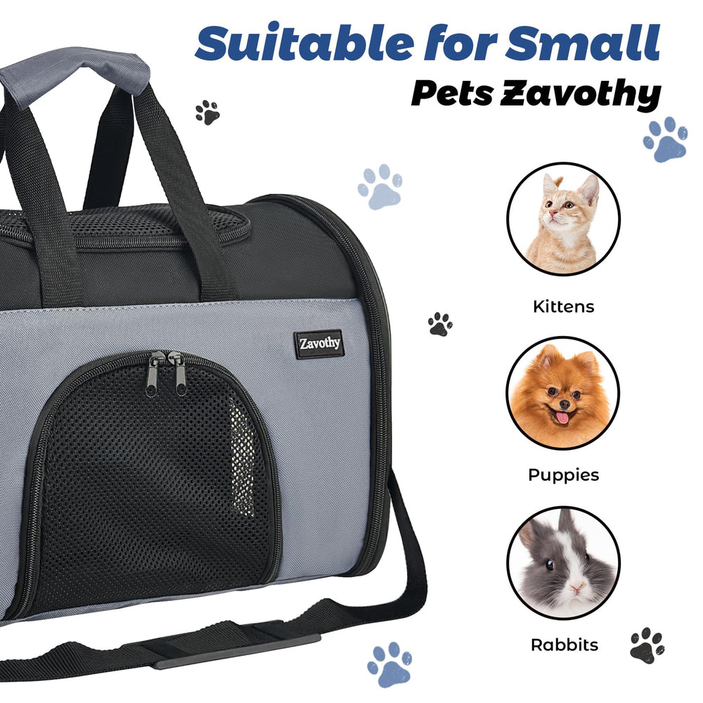 Zavothy multiple storage pockets keep treats, toys, and water handy.