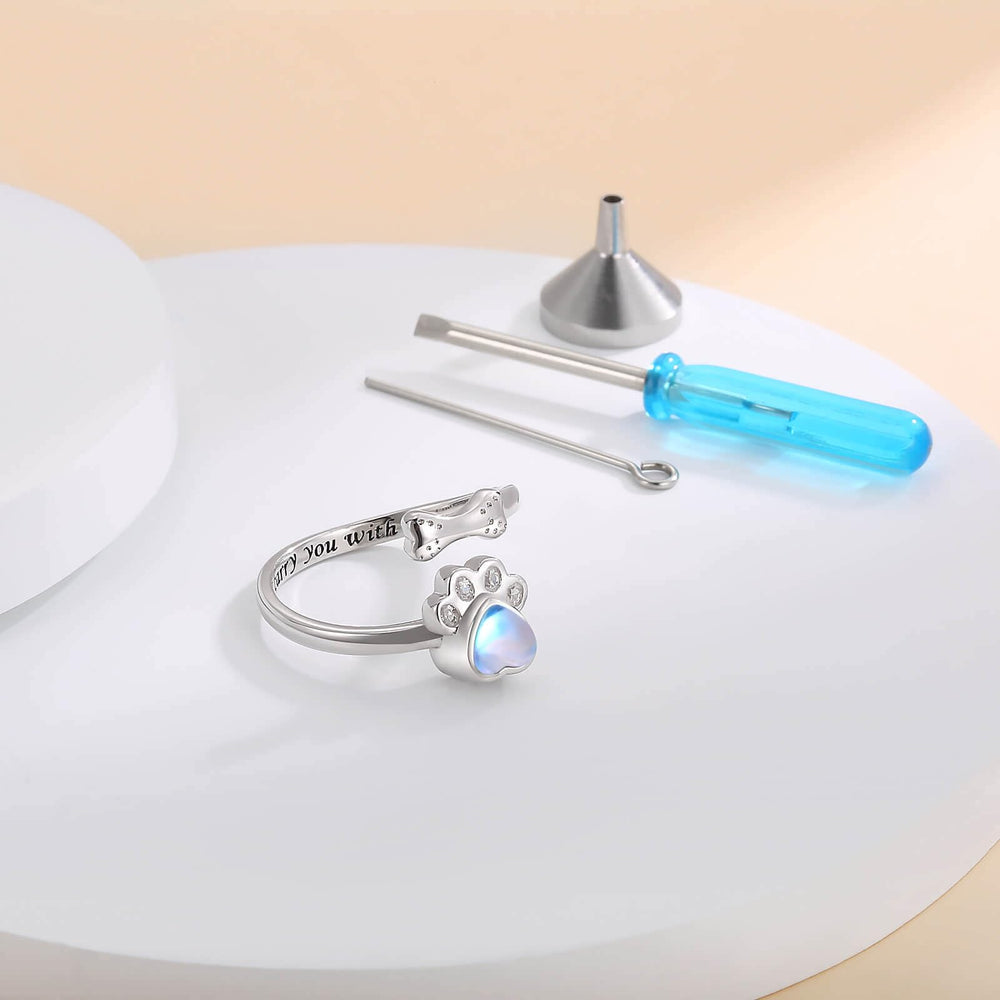 zaxsj adjustable-size urn ring for pets offers flexible wear